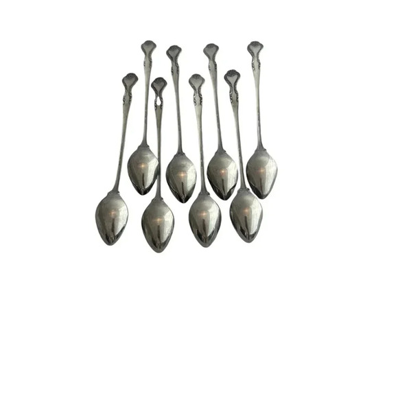 Oneida Northland Stainless Steel Vintage Pattern Eight Tea Spoons Flatware - Picture 5 of 7
